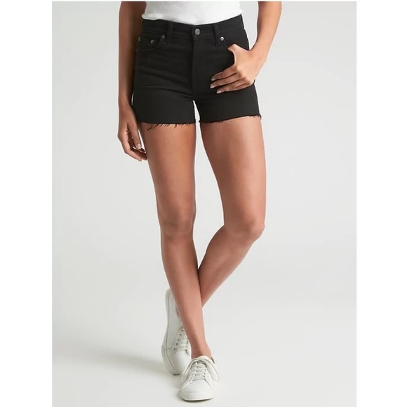 GAP Pants - GAP NWT black high rise denim shorts